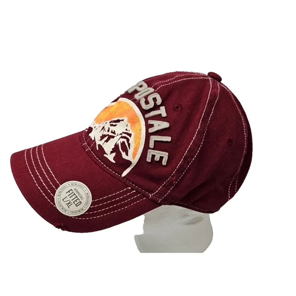 Aeropostale Distressed Hat Sz L/XL Baseball Ball Cap burgundy Gorpcore